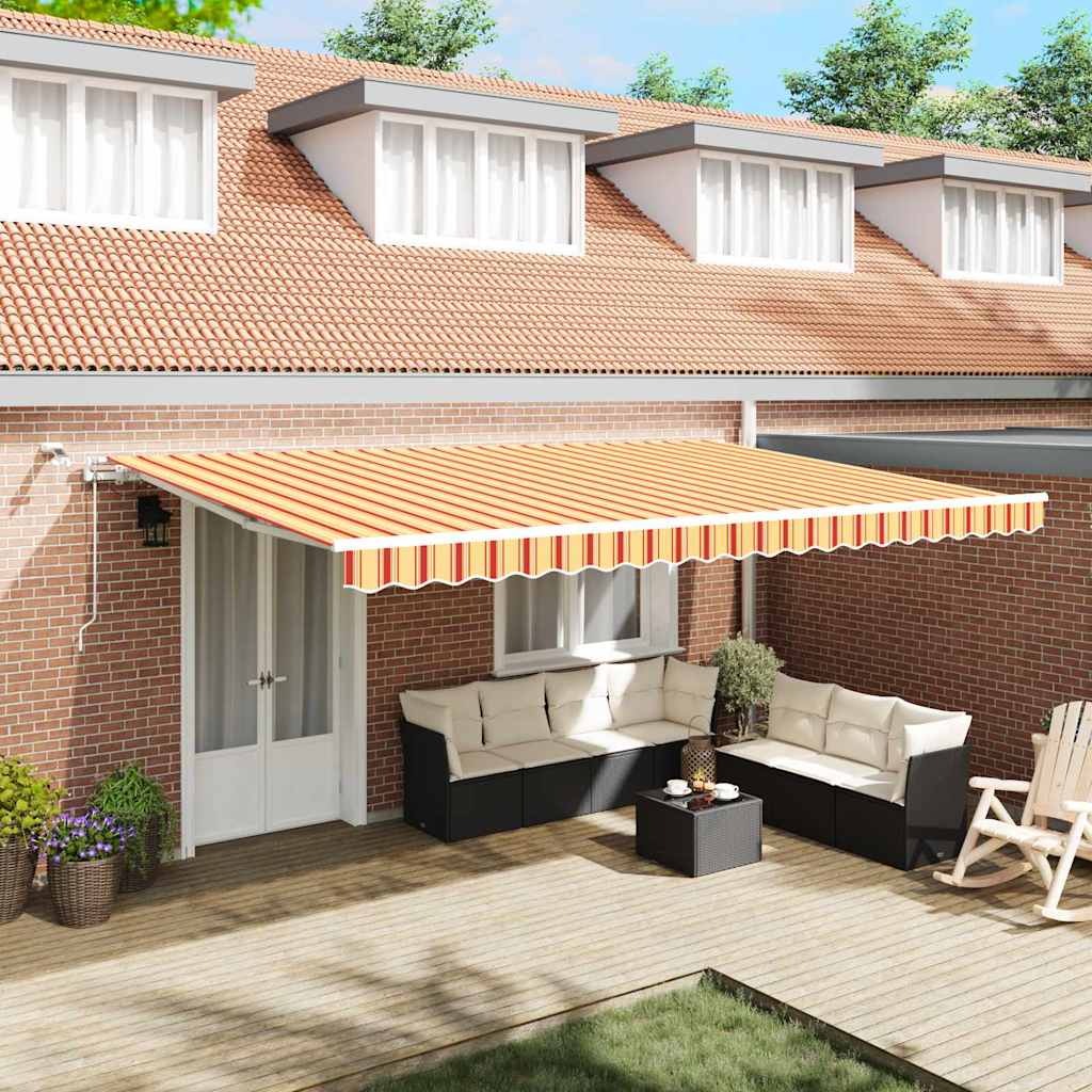 Utrækkelig Markise Gul og orange 500 × 350 cm