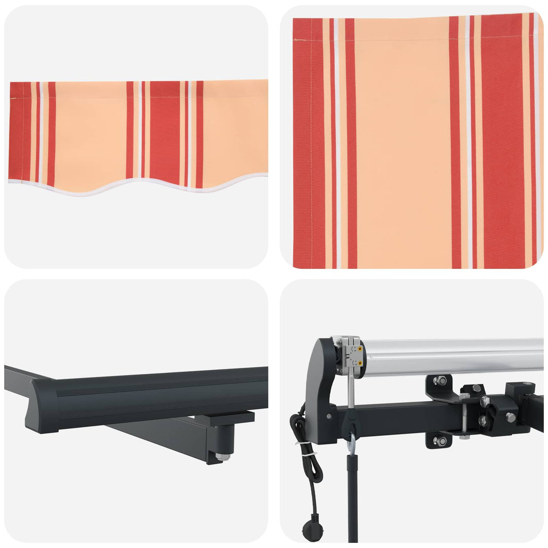 Utrækkelig Markise Gul og orange 500 × 350 cm Stof og aluminium