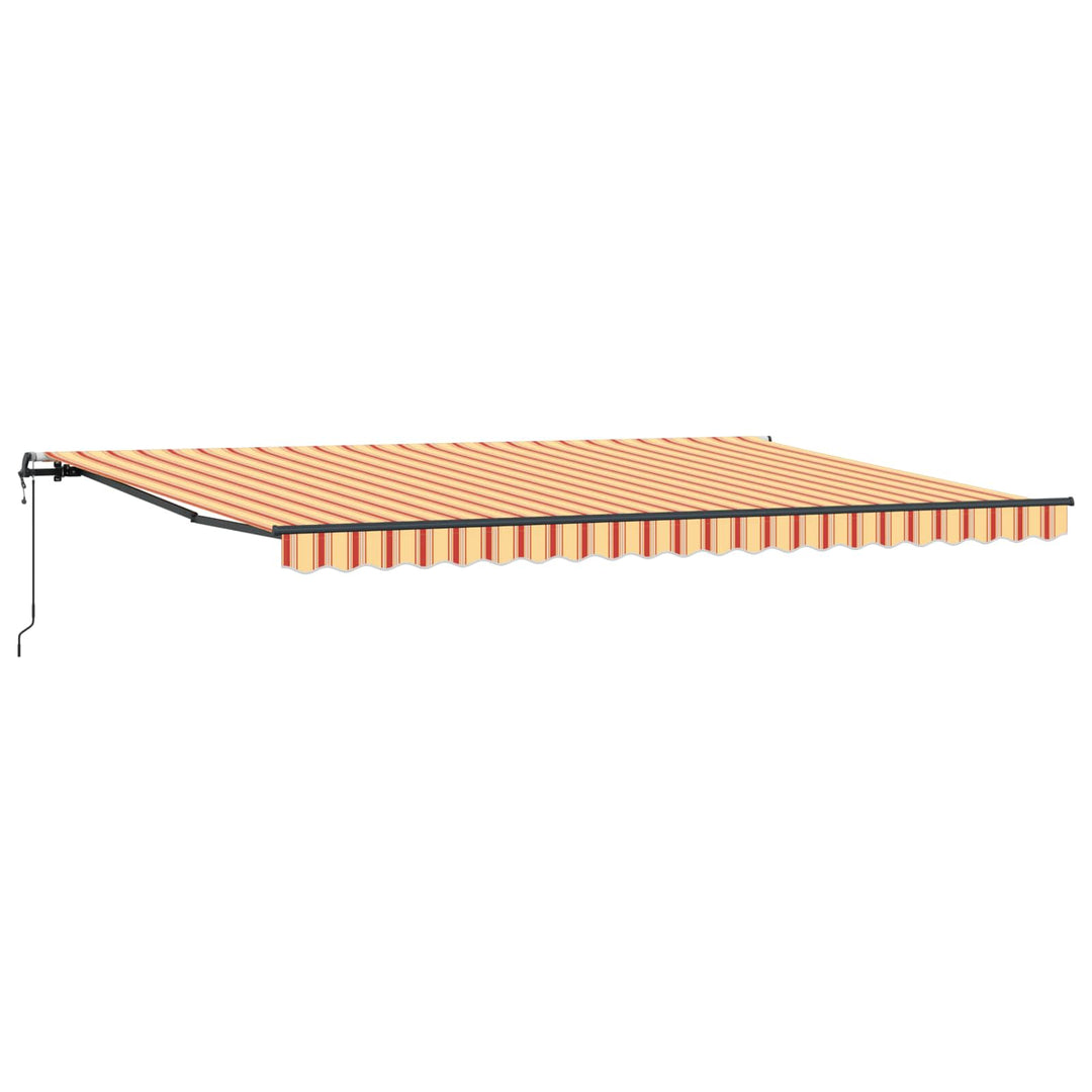 Utrækkelig Markise Gul og orange 500 × 350 cm Stof og aluminium
