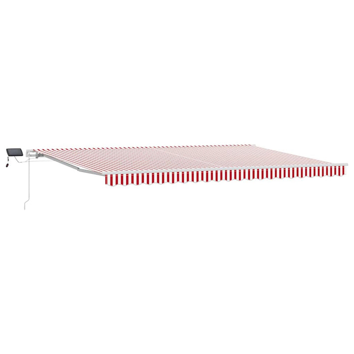 Udtrækkelig markise Rød og Hvid 500 × 350 cm Stof og aluminium