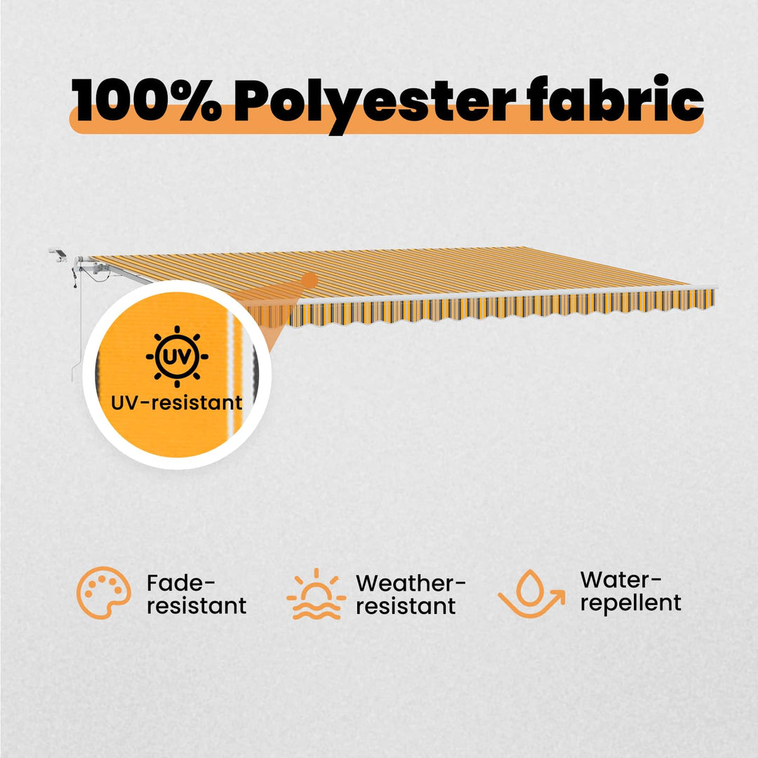 Markiseduge Flerfarvet 500 × 350 cm Polyester