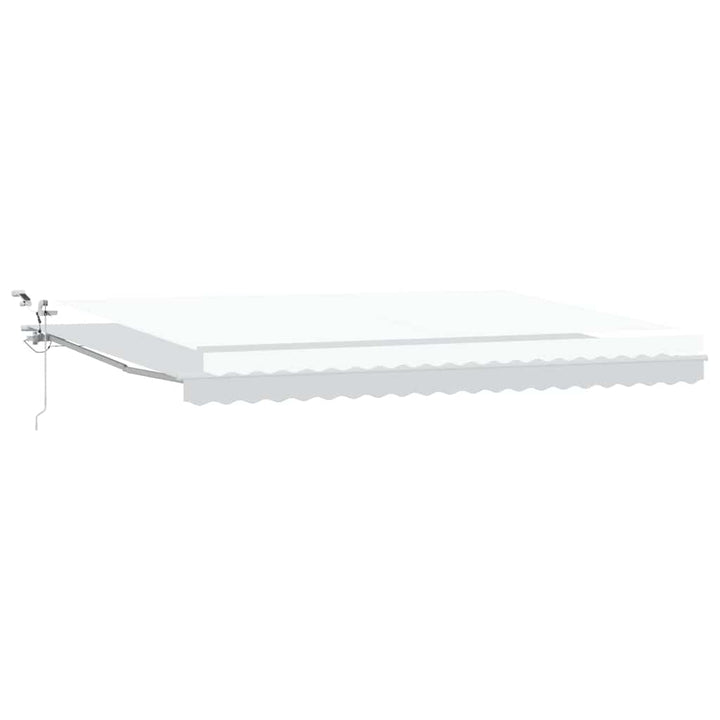 Udtrækkelig markise Hvid 500 × 350 cm Polyester