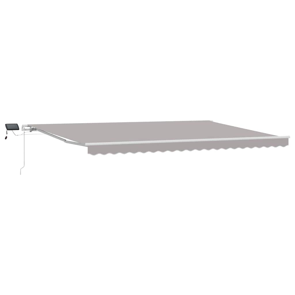 Udtrækkelig markise Lysegrå 500 × 350 cm Stof og aluminium
