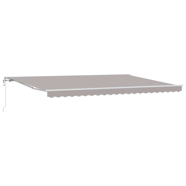 Udtrækkelig markise Lysegrå 500 × 350 cm Stof og aluminium