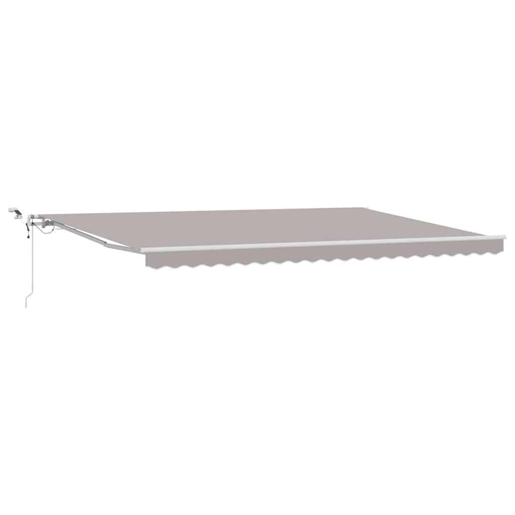 Markiseduge Lysegrå 500 × 350 cm Polyester