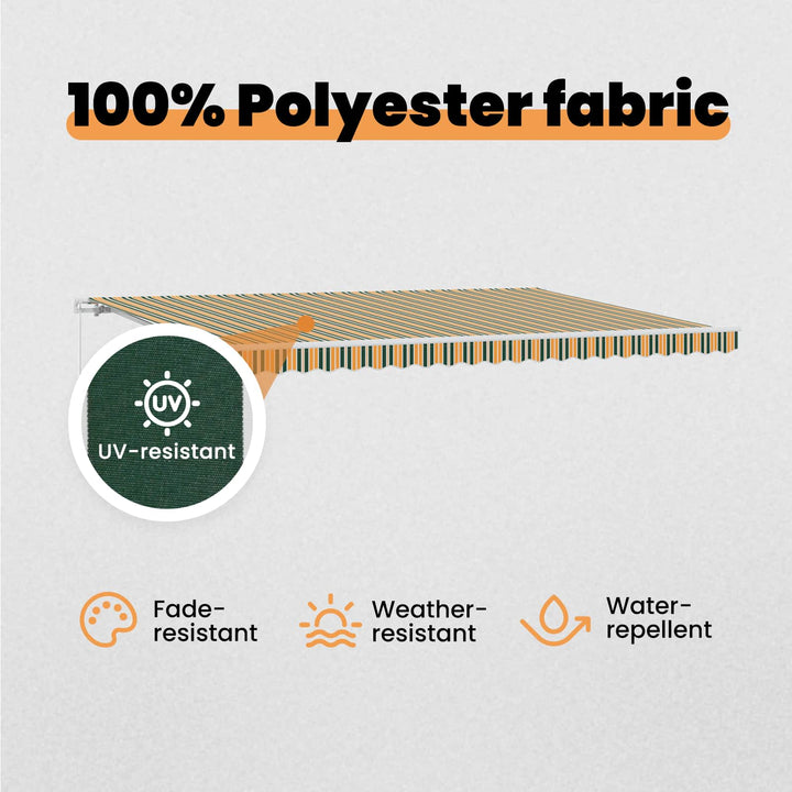 Udtrækkelig markise Flerfarvet 500 × 350 cm