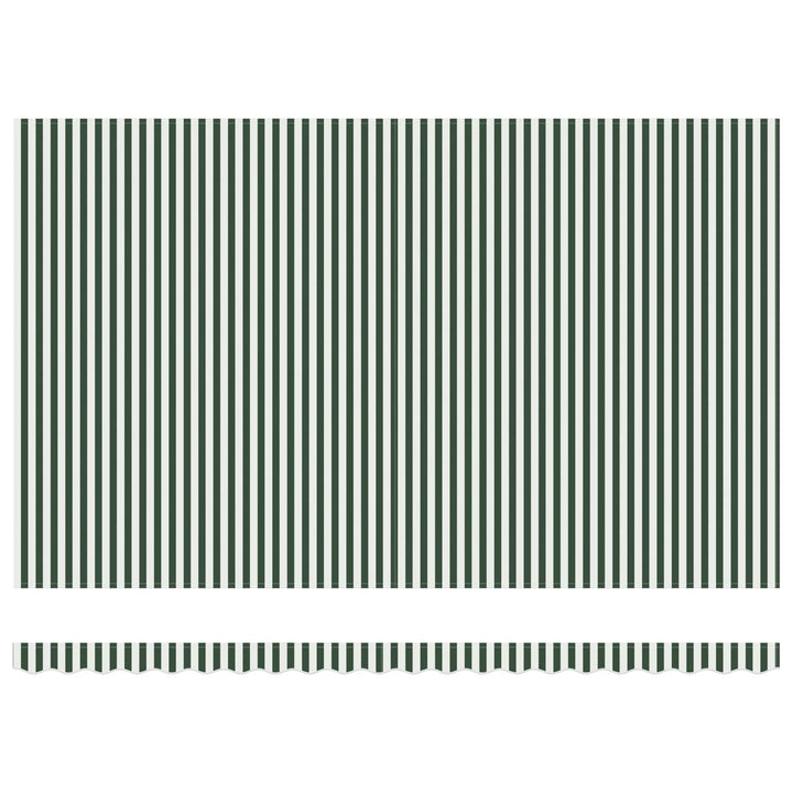 Udtrækkelig markise Grøn og Hvid 500 × 350 cm Stof og aluminium