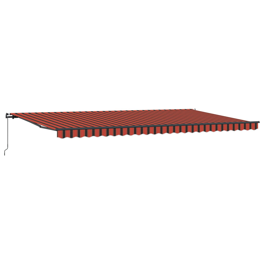 Udtrækkelig markise orange og brun 600 × 300 cm