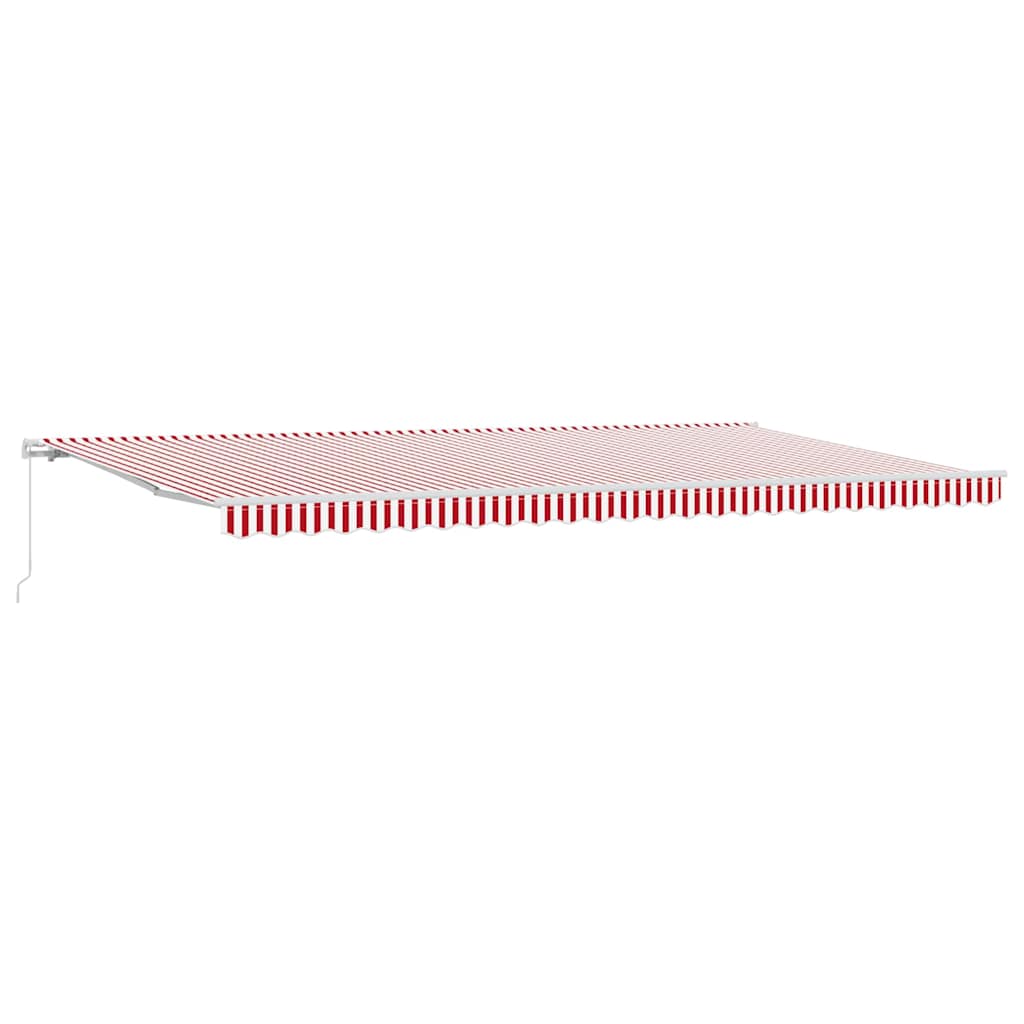 Udtrækkelig markise Rød og Hvid 600 × 300 cm
