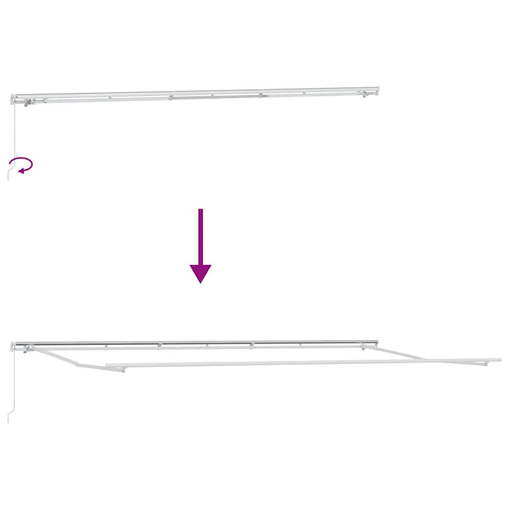 Udtrækkelig markise Rød og Hvid 600 × 300 cm