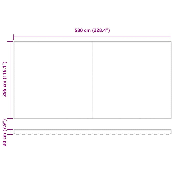 Udtrækkelig markise Rød og Hvid 600 × 300 cm