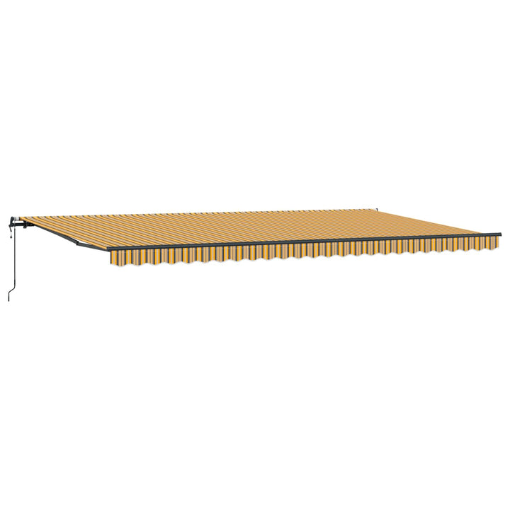 Udtrækkelig markise Flerfarvet 600 × 300 cm Stof og aluminium