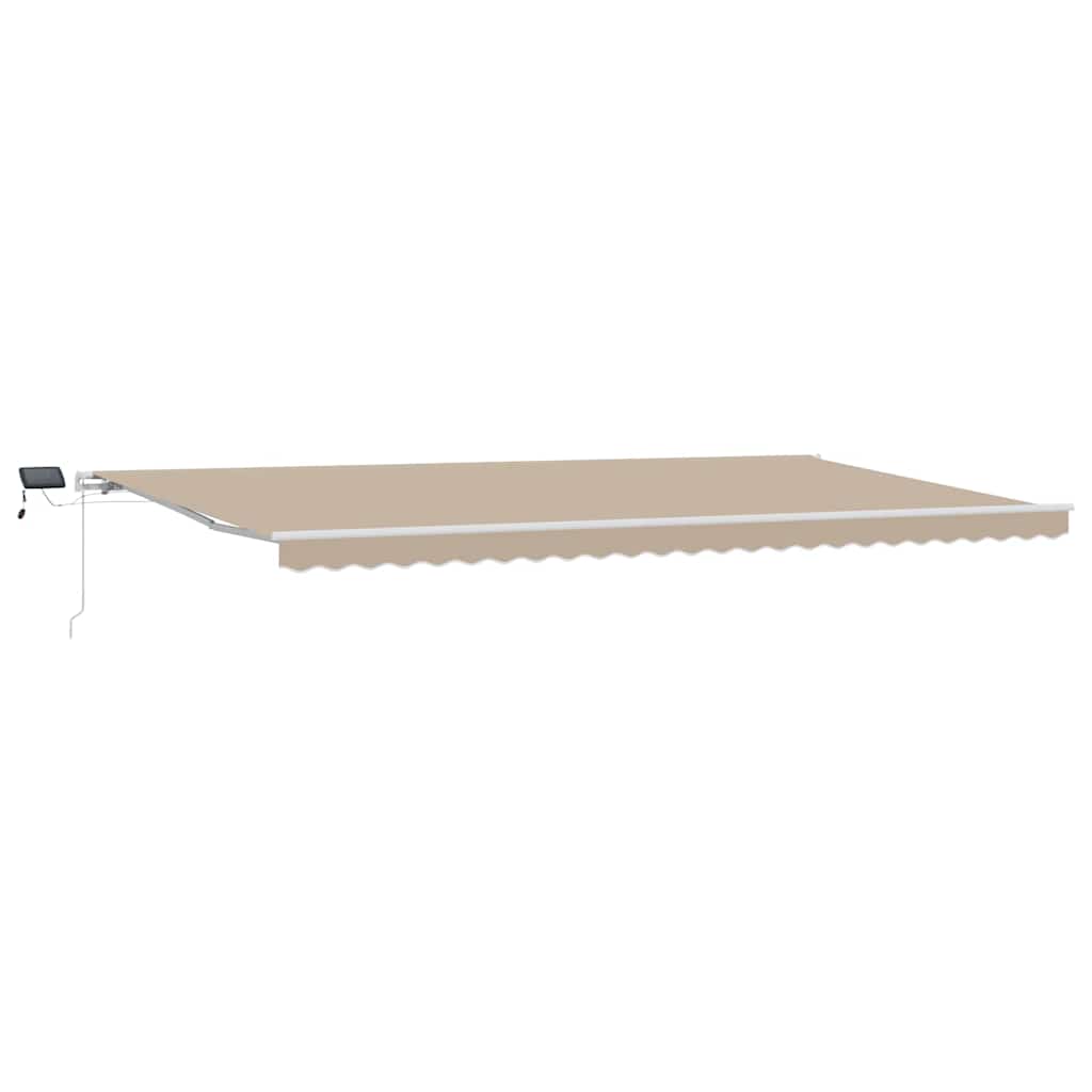 Udtrækkelig markise Beige 600 × 300 cm Stof og aluminium