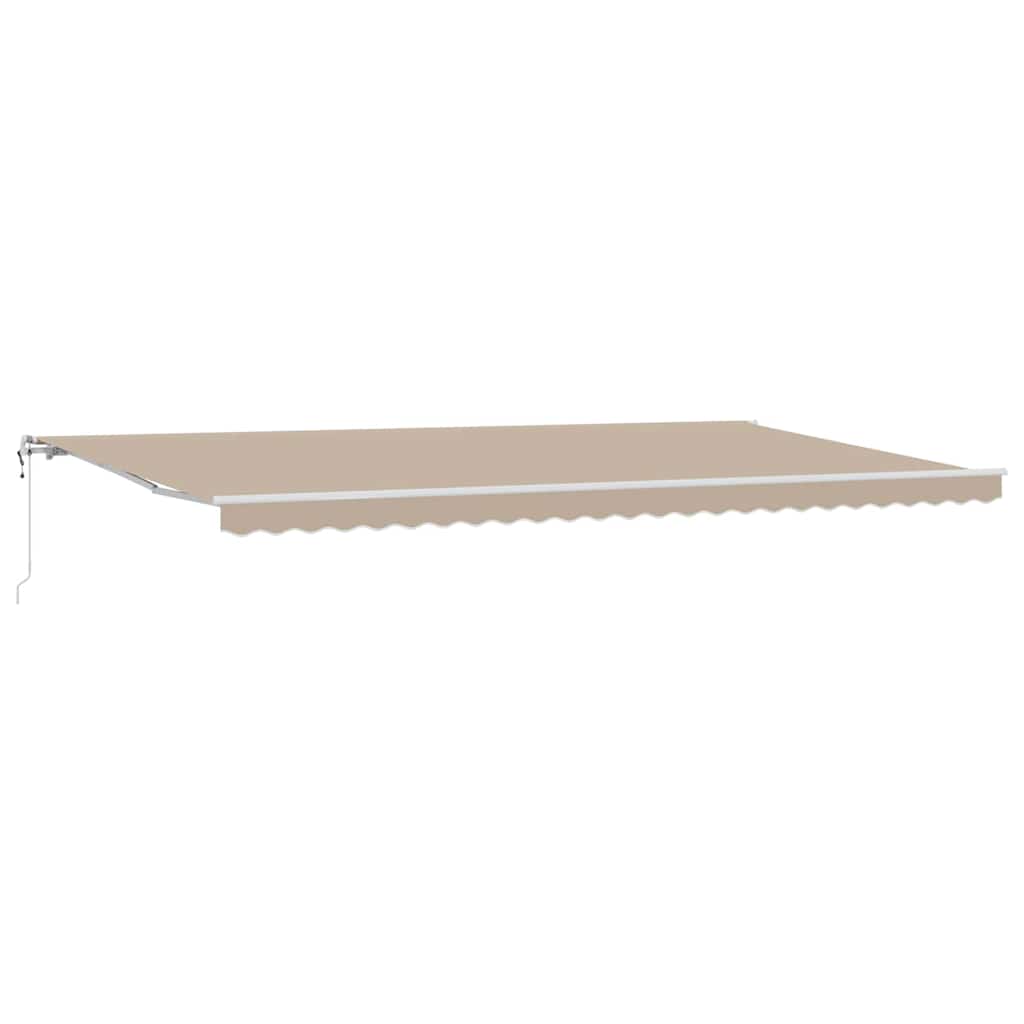 Udtrækkelig markise Beige 600 × 300 cm Stof og aluminium