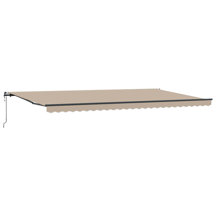 Udtrækkelig markise Beige 600 × 300 cm Stof og aluminium