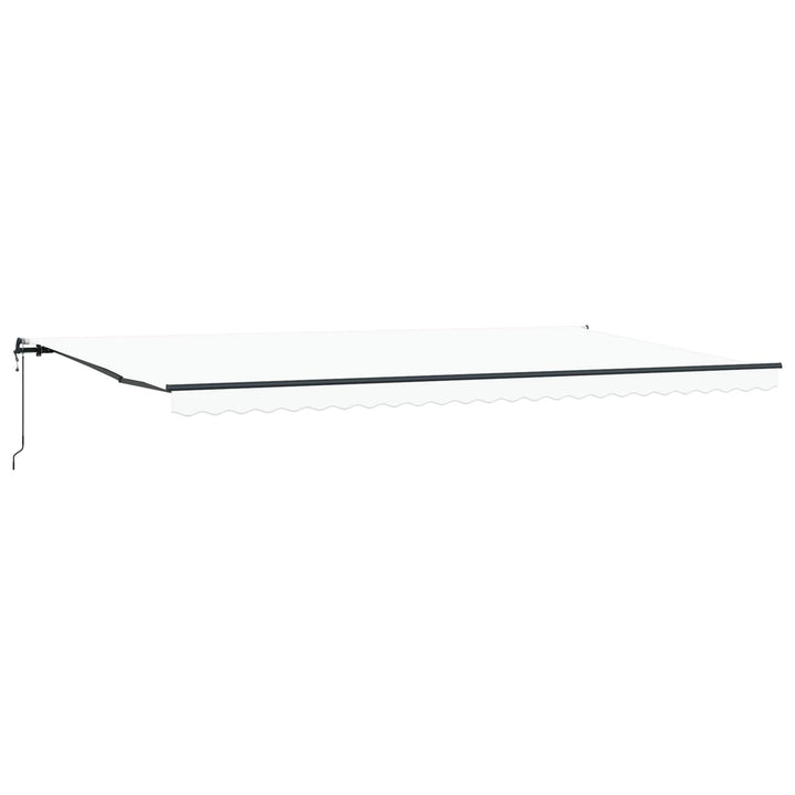 Udtrækkelig markise Hvid 600 × 300 cm Stof og aluminium