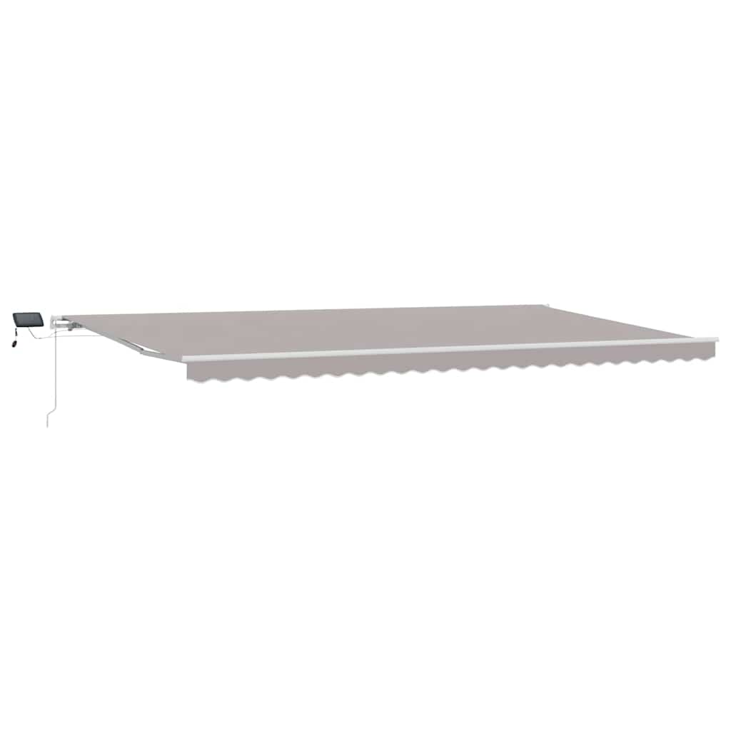 Udtrækkelig markise Lysegrå 600 × 300 cm Stof og aluminium