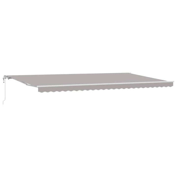 Udtrækkelig markise Lysegrå 600 × 300 cm Stof og aluminium