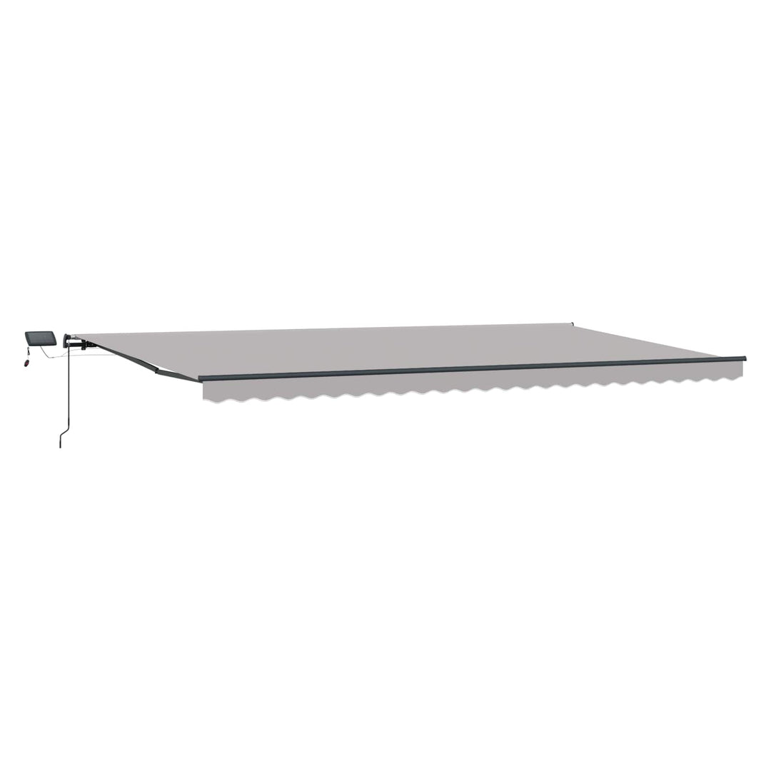 Udtrækkelig markise Lysegrå 600 × 300 cm Stof og aluminium