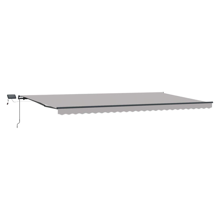 Udtrækkelig markise Lysegrå 600 × 300 cm Stof og aluminium