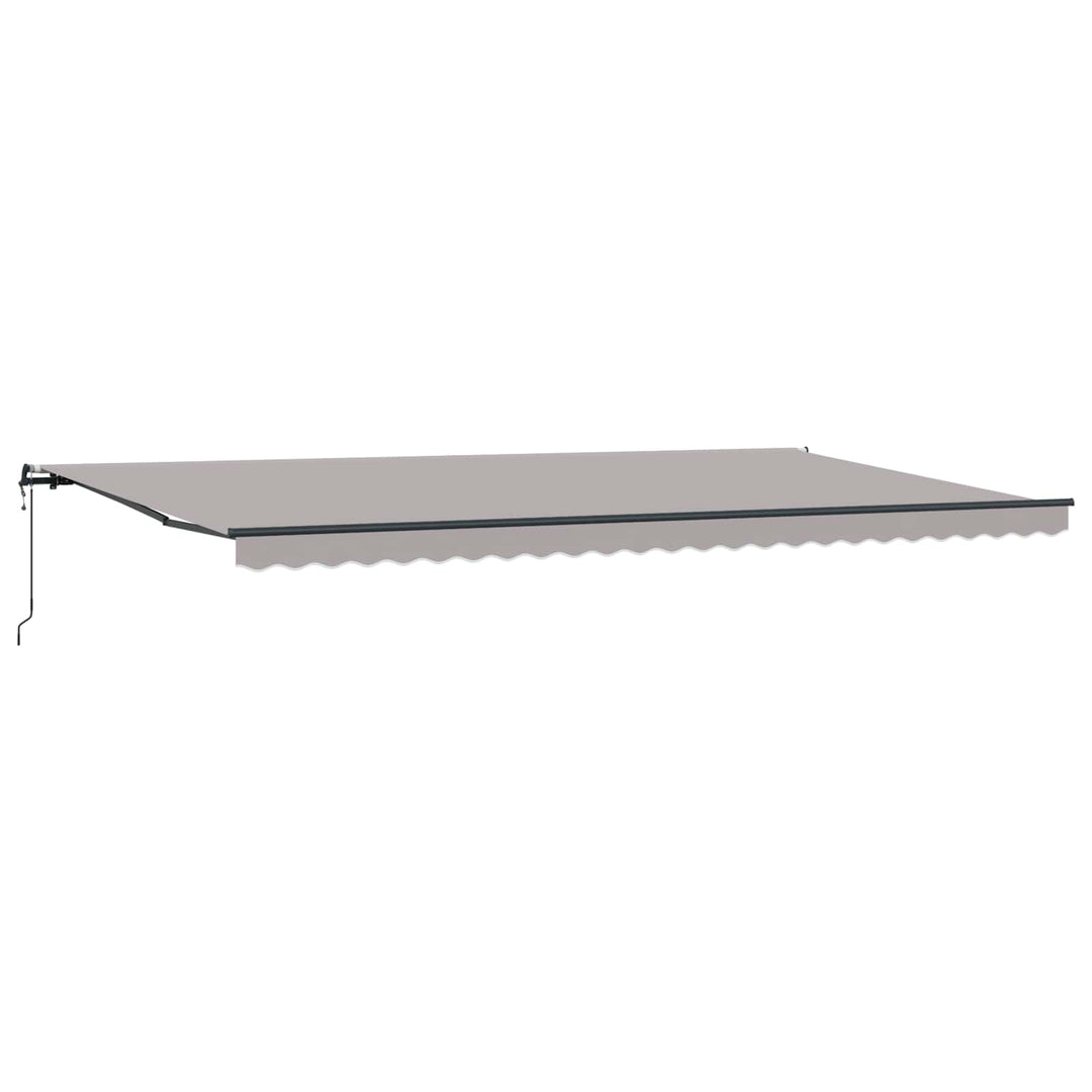 Udtrækkelig markise Lysegrå 600 × 300 cm Stof og aluminium