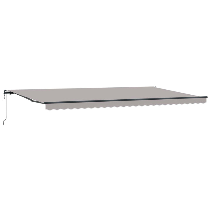 Udtrækkelig markise Lysegrå 600 × 300 cm Stof og aluminium