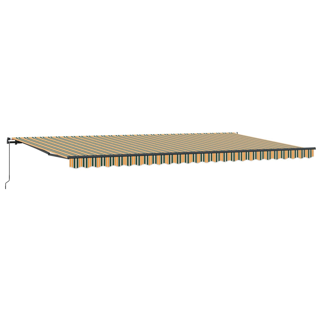 Udtrækkelig markise Grøn og gul 600 × 300 cm