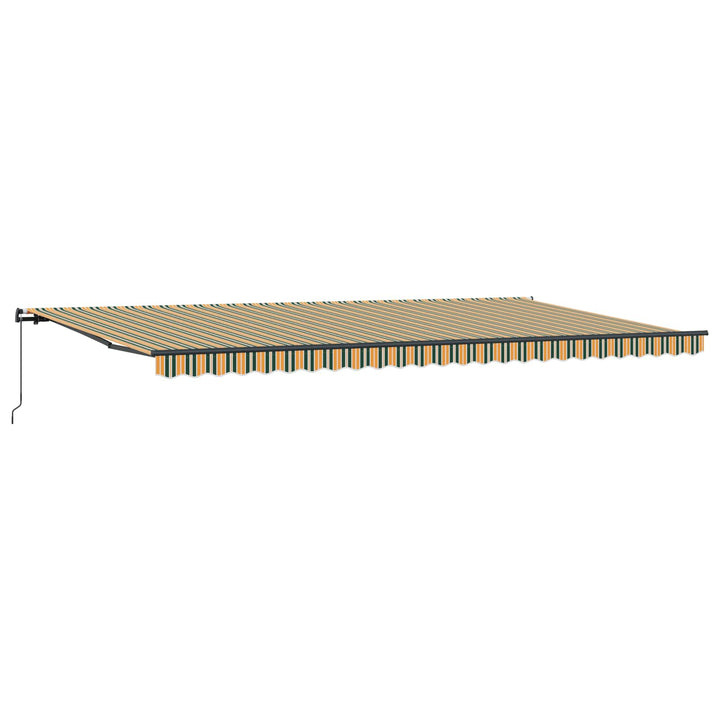 Udtrækkelig markise Grøn og gul 600 × 300 cm