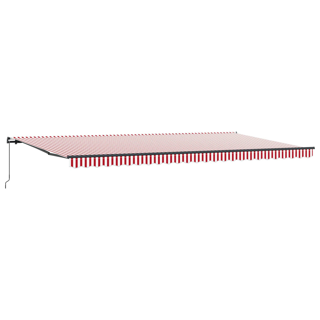 Udtrækkelig markise Rød og Hvid 600 × 350 cm