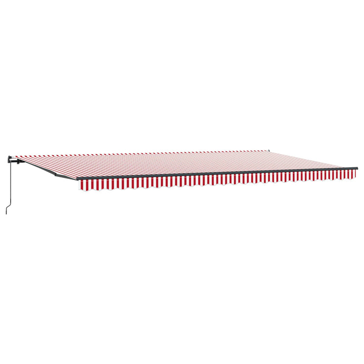 Udtrækkelig markise Rød og Hvid 600 × 350 cm