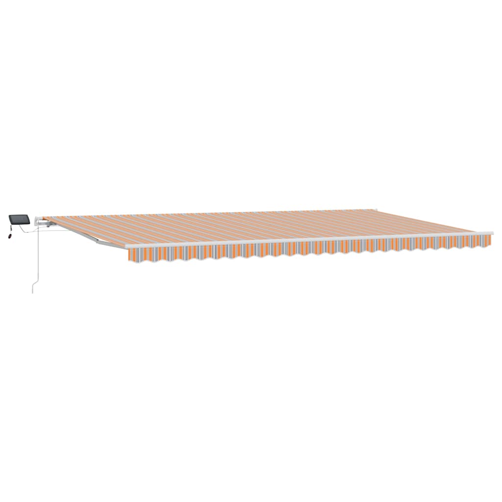 Udtrækkelig markise Flerfarvet 600 × 350 cm Stof og aluminium