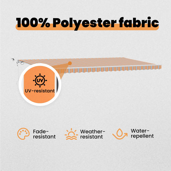 Markiseduge Flerfarvet 600 × 350 cm Polyester