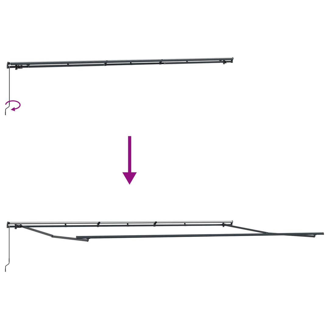 Udtrækkelig markise Flerfarvet 600 × 350 cm