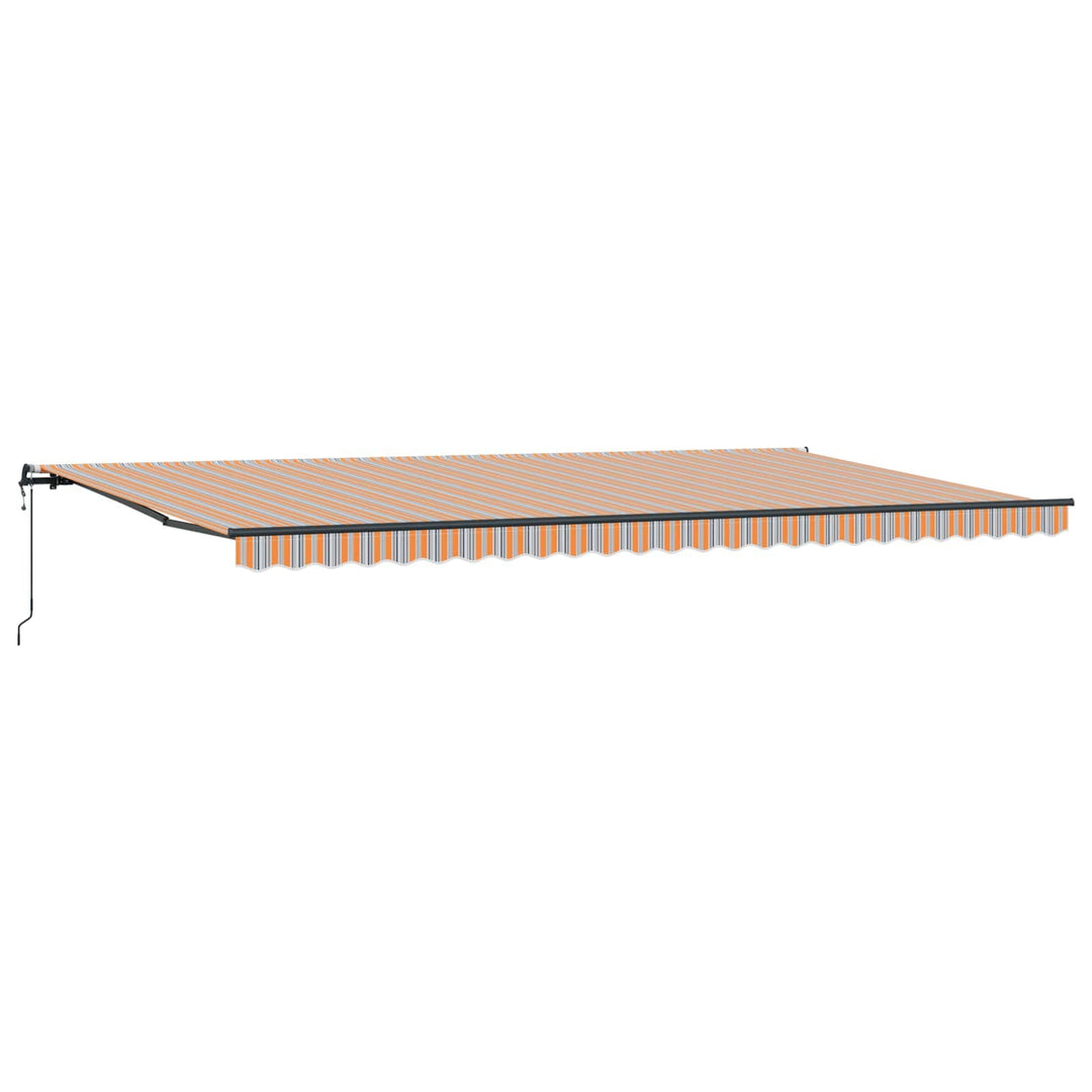 Udtrækkelig markise Flerfarvet 600 × 350 cm Stof og aluminium