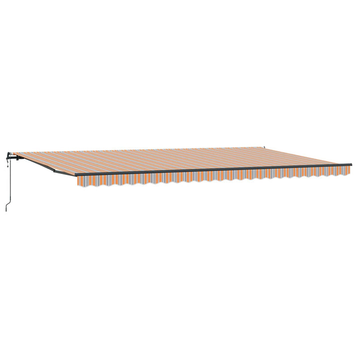 Udtrækkelig markise Flerfarvet 600 × 350 cm Stof og aluminium