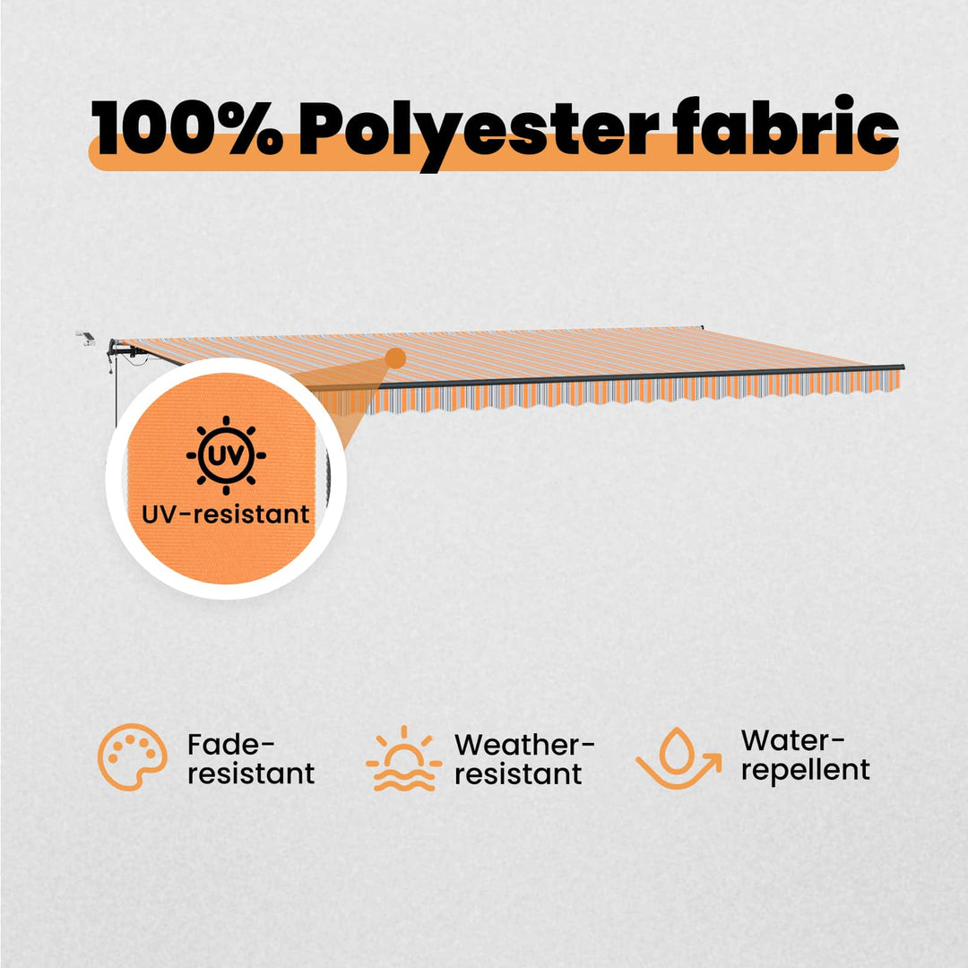 Markiseduge Flerfarvet 600 × 350 cm Polyester
