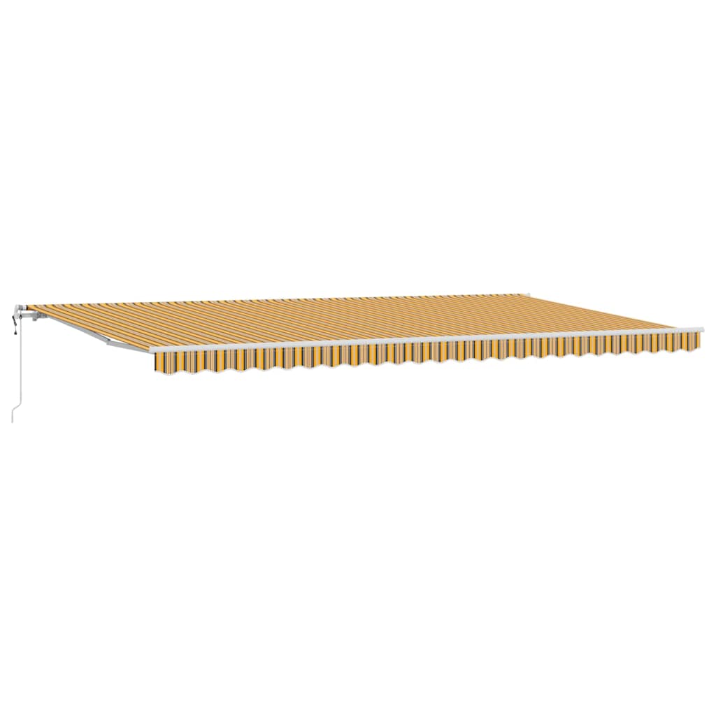 Udtrækkelig markise Flerfarvet 600 × 350 cm Stof og aluminium