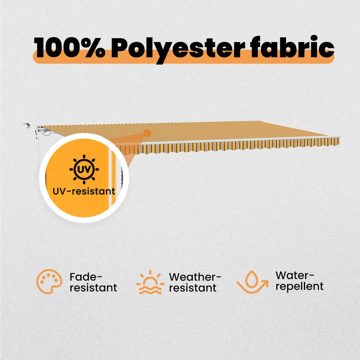 Udtrækkelig markise Flerfarvet 600 × 350 cm Polyester