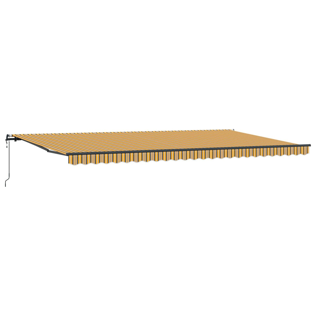 Udtrækkelig markise Flerfarvet 600 × 350 cm Stof og aluminium