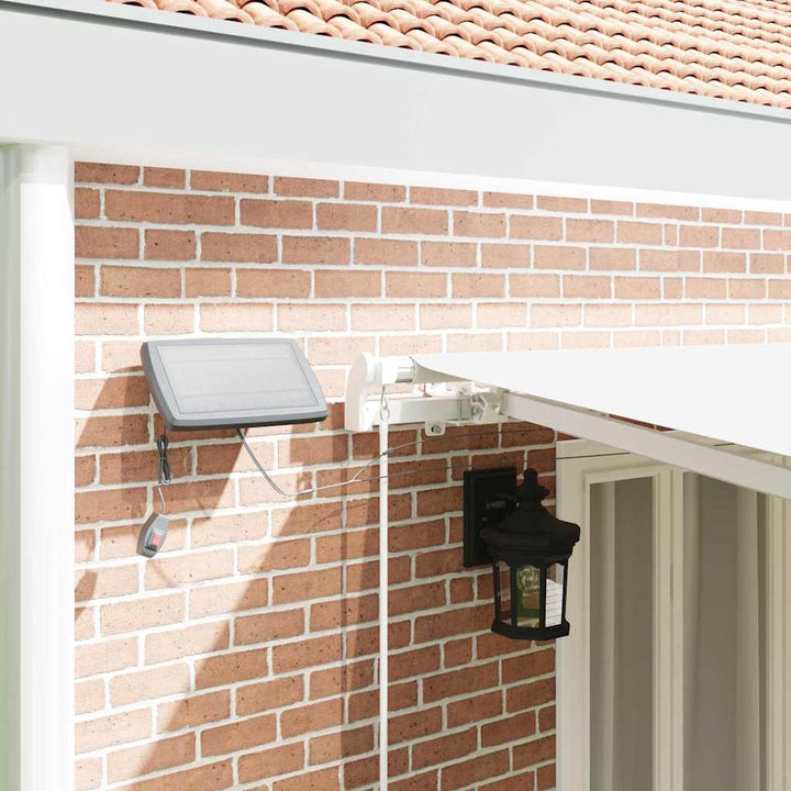 Udtrækkelig markise Hvid 600 × 350 cm Stof og aluminium