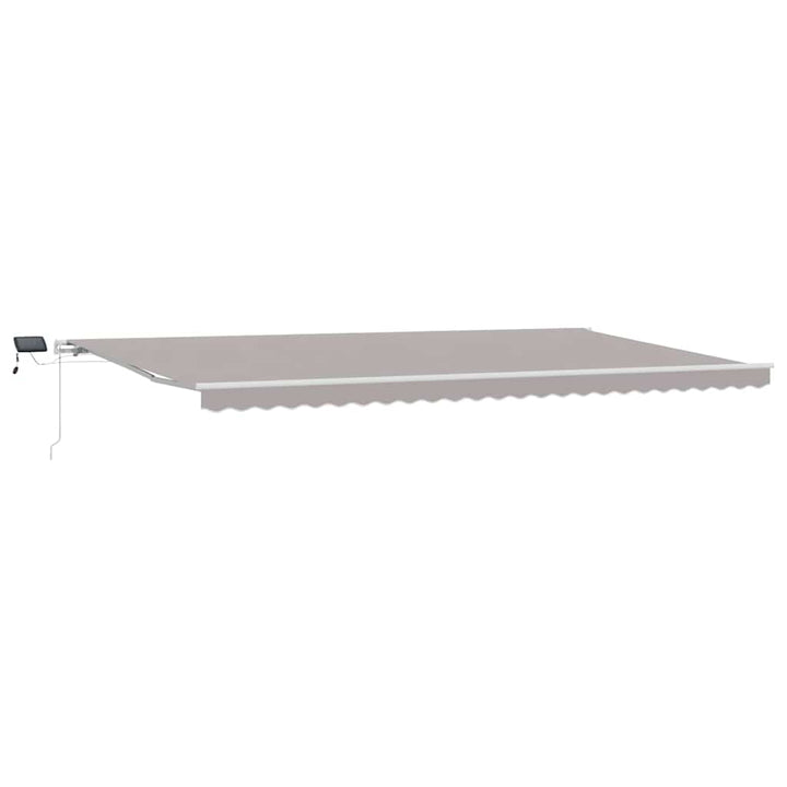 Udtrækkelig markise Lysegrå 600 × 350 cm Stof og aluminium