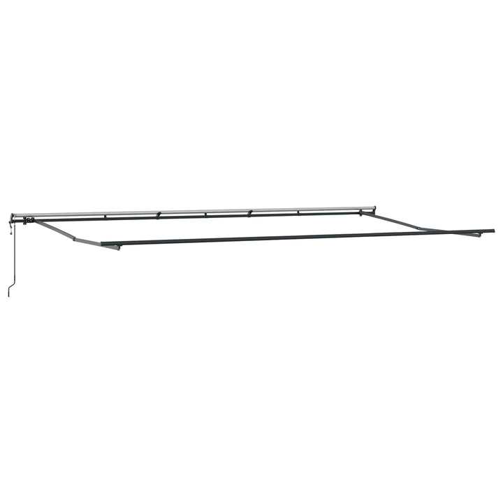 Udtrækkelig markise Lysegrå 600 × 350 cm Stof og aluminium
