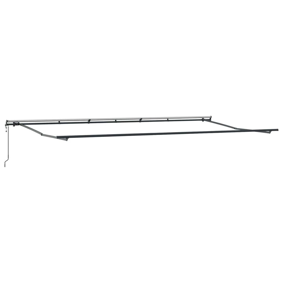 Udtrækkelig markise Lysegrå 600 × 350 cm Stof og aluminium