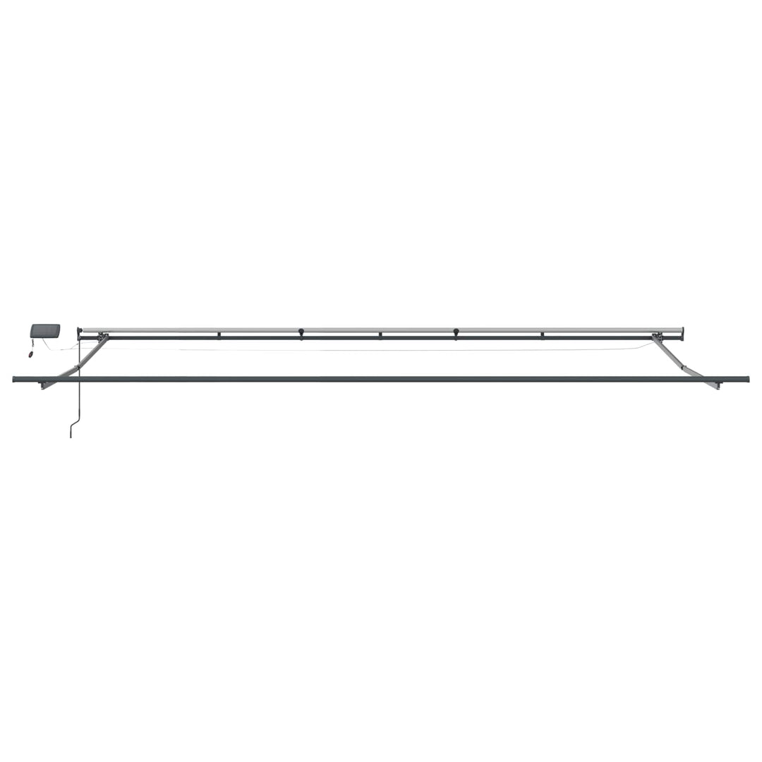 Udtrækkelig markise Grøn og gul 600 × 350 cm Stof og aluminium