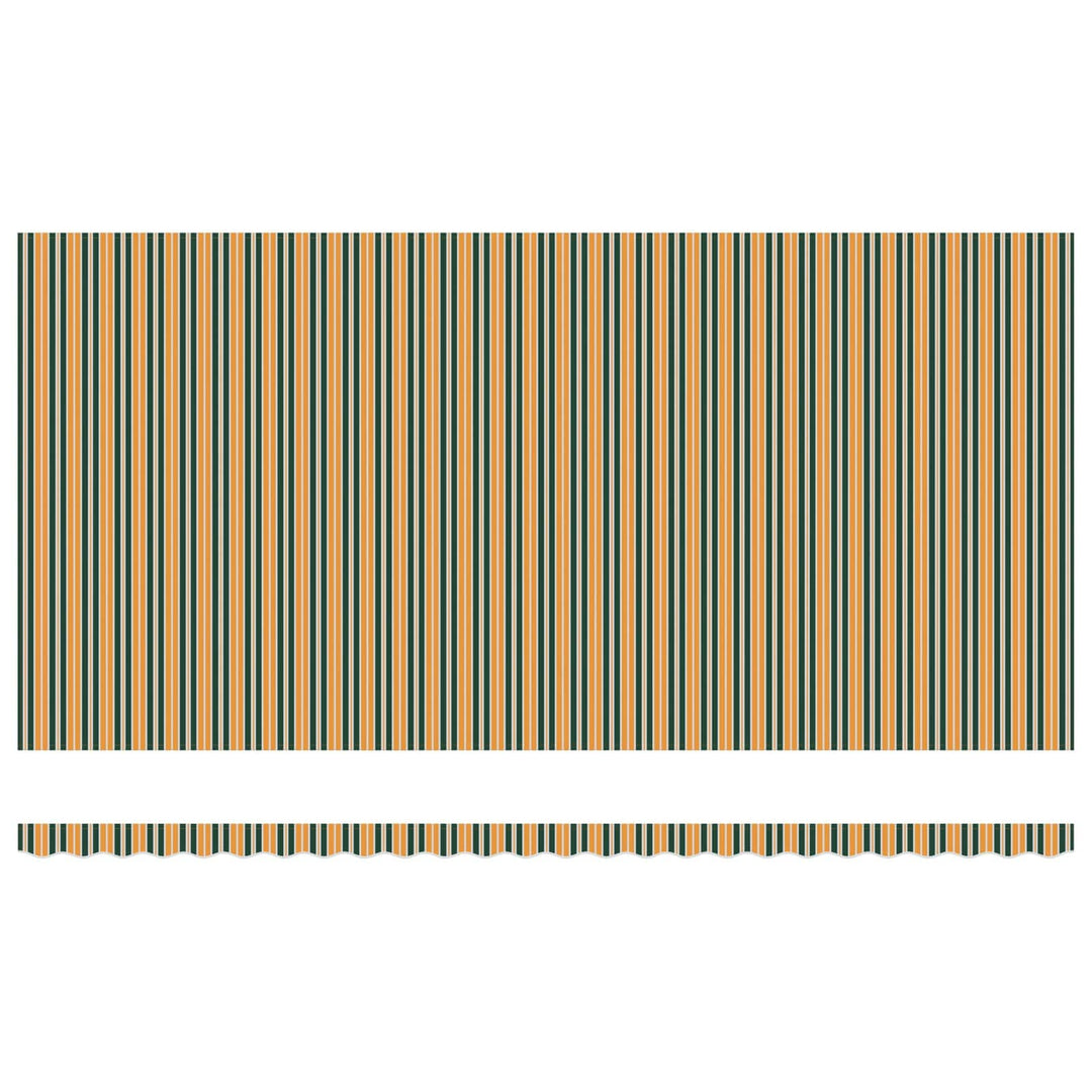 Udtrækkelig markise Grøn og gul 600 × 350 cm Stof og aluminium