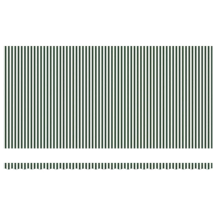 Udtrækkelig markise Grøn og Hvid 600 × 350 cm Stof og aluminium