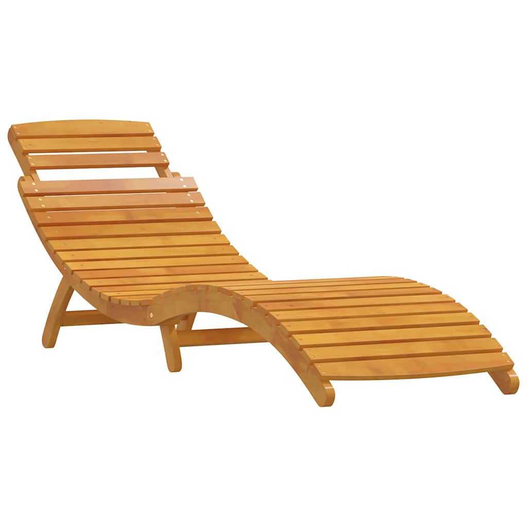 Liggestol 2 pcs Brun 55 x 184 x 64cm Massivt Akacietræ