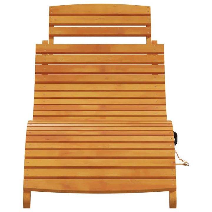Liggestol 2 pcs Brun 55 x 184 x 64cm Massivt Akacietræ