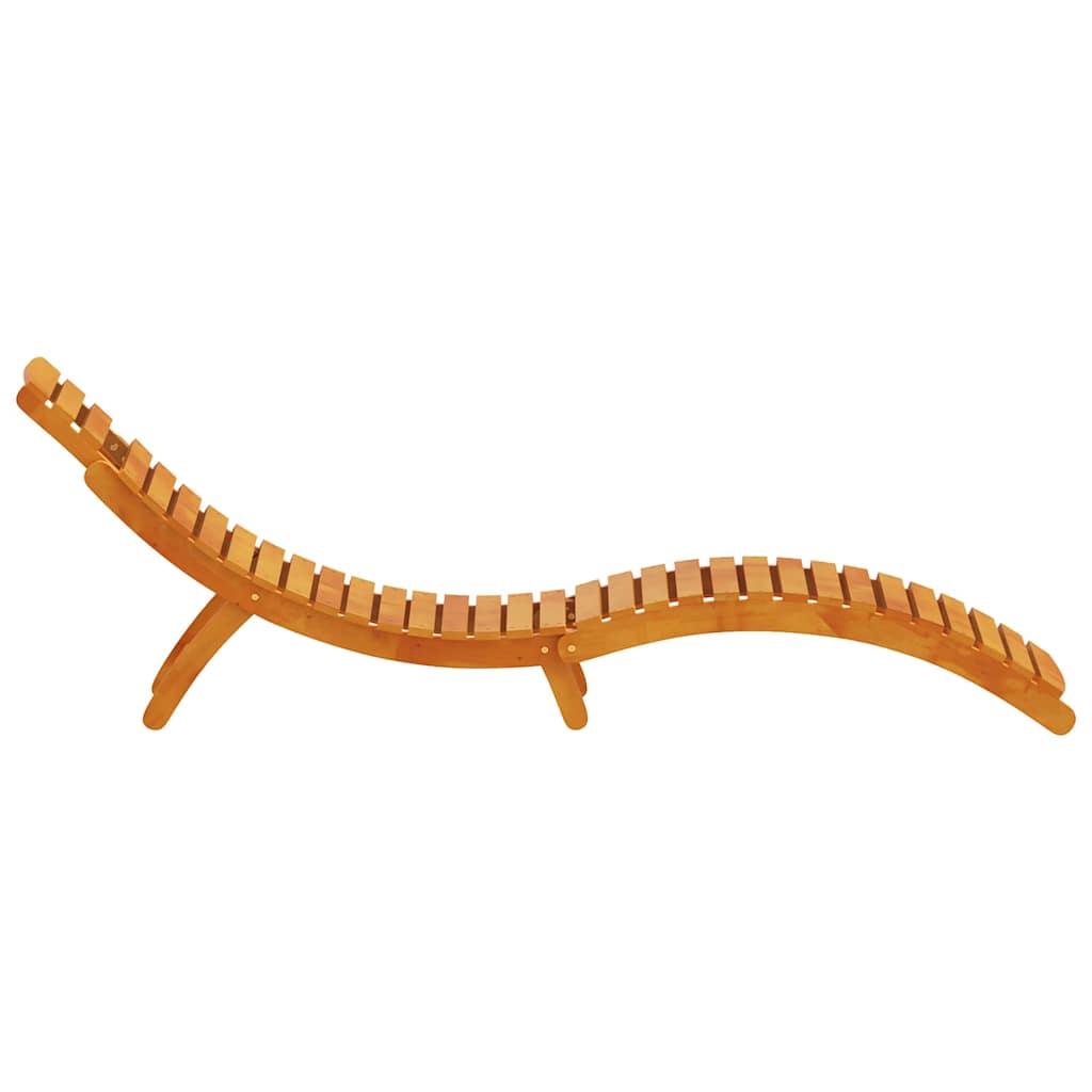 Liggestol 2 pcs Brun 55 x 184 x 64cm Massivt Akacietræ