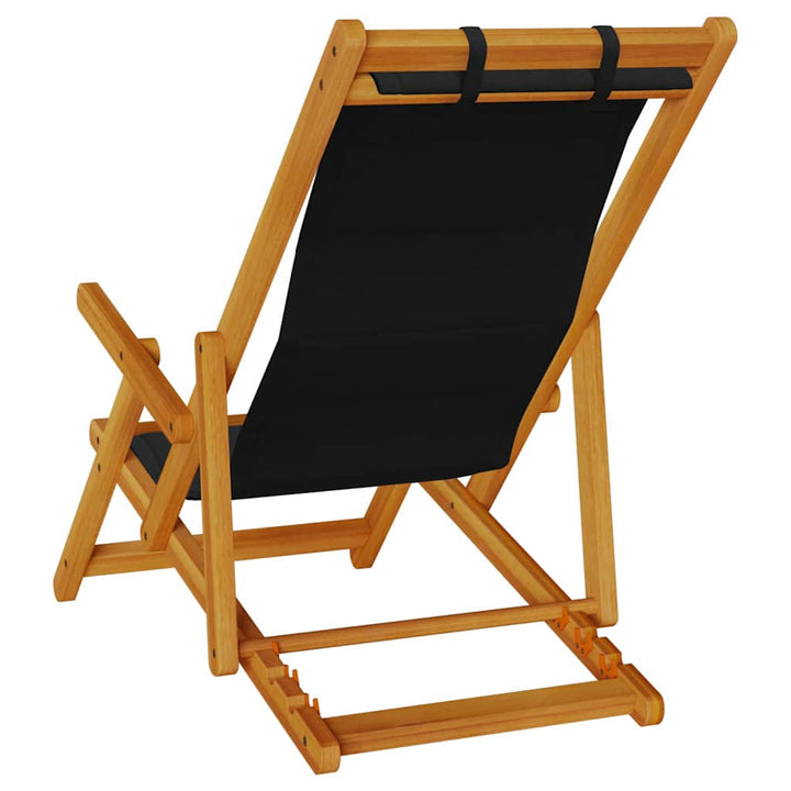 Strandstol 2 stk. Brun Massivt Akacietræ
